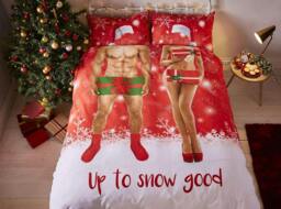 Rackhams Up To Snow Good Duvet Cover Set - Red - Double - thumbnail 1