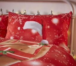 Rackhams Up To Snow Good Duvet Cover Set - Red - Double - thumbnail 2
