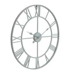 Rackhams Skeleton Wall Clock - Grey - One Size - Grey - 100% Mixed - thumbnail 1