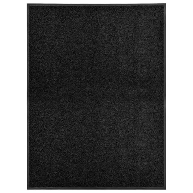 Rackhams Doormat Washable Black 90x120 cm