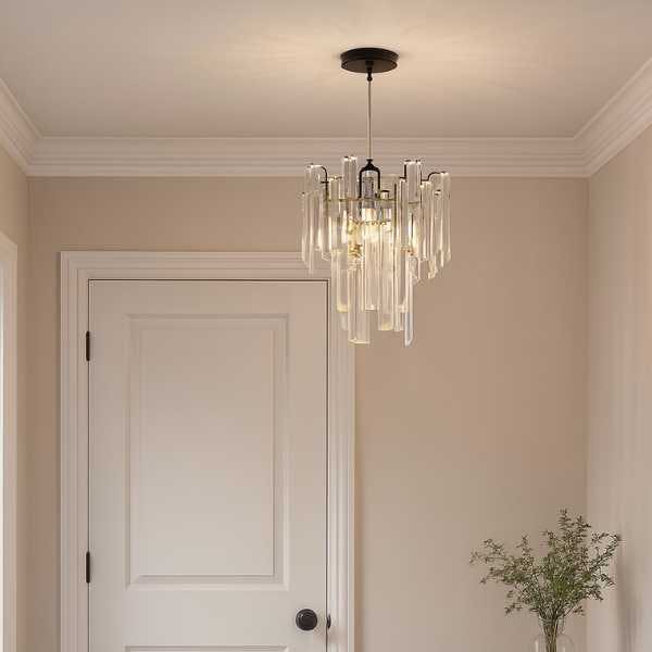 Rackhams Onega Antique Brass & Glass Easy Fit Pendant Shade - image 1