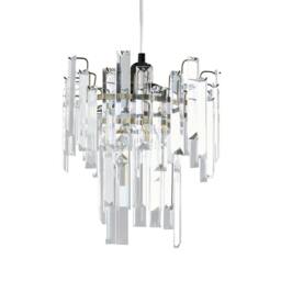 Rackhams Onega Antique Brass & Glass Easy Fit Pendant Shade - thumbnail 3