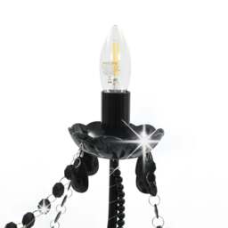 Rackhams Chandelier with Beads Black 8 x E14 Bulbs - thumbnail 6