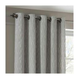 Rackhams Manhattan Velvet Eyelet Curtains - Silver - 117cm x 183cm - Silver - 100% Polyester - thumbnail 3