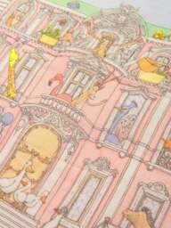 Rackhams Baby Monceau Mansion Swaddle in Blue (100cm) - Blue - One size - thumbnail 3