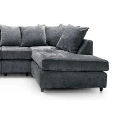 Rackhams Ashton Chenille 6 Seater Scatter Back U Shaped Corner Sofa - Grey - thumbnail 4