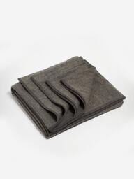 Rackhams Recycled Eco Twill Wool Blanket - Grey - Sediment - thumbnail 2