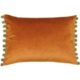 Rackhams Fiesta Rectangle Cushion Cover - Rust/Khaki - 35 x 50cm - Rust/Khaki - 100% Polyester