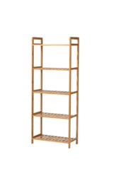 Rackhams 5 Tier Wood Audriel Bookcase - Brown - thumbnail 5