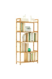Rackhams 5 Tier Wood Audriel Bookcase - Brown - thumbnail 4