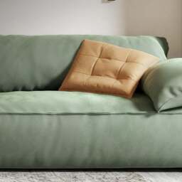 Rackhams Simon S20 Two Seater Sofa, Velvet - Yellow - Two Seater 210CM ( Comes in 1 Pc ) - No Ottoman - thumbnail 5