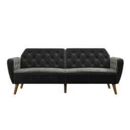 Rackhams Tallulah Sofa Bed with Memory Foam in Velvet Grey - Grey