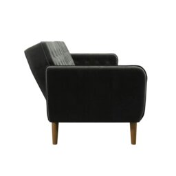 Rackhams Tallulah Sofa Bed with Memory Foam in Velvet Grey - Grey - thumbnail 3
