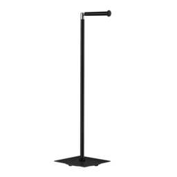 Rackhams Black Stainless Steel Freestanding Toilet Roll Holder