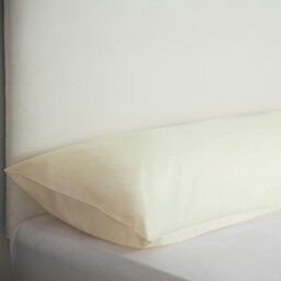 Rackhams Belladorm Easycare Percale Bolster Pillowcase - Ivory - Kingsize - Ivory - 50% Cotton/50% Polyester - thumbnail 2