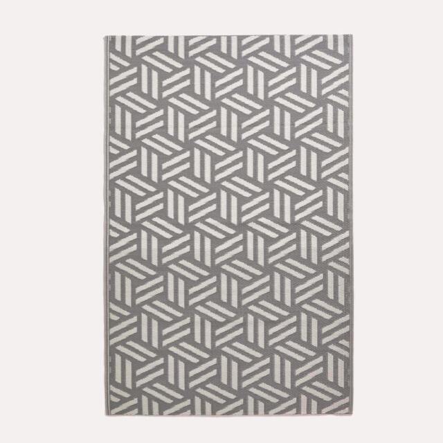 Rackhams Outdoor Rug Luxury Waterproof Reversible Recycled, For Garden, Luna Geometric - 120 x 180 cm - image 1