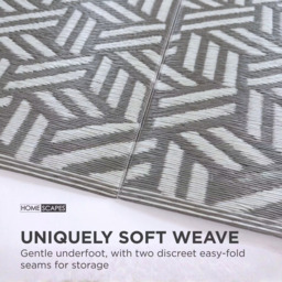 Rackhams Outdoor Rug Luxury Waterproof Reversible Recycled, For Garden, Luna Geometric - 120 x 180 cm - thumbnail 5