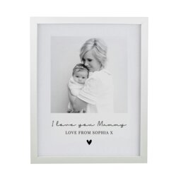 Rackhams Personalised Heart Photo Upload White Poster Frame - thumbnail 1
