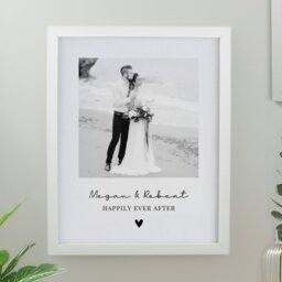 Rackhams Personalised Heart Photo Upload White Poster Frame - thumbnail 2
