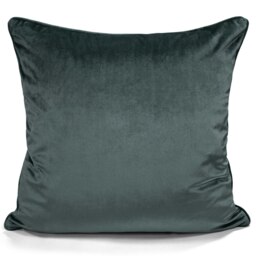 Rackhams Luxury Plain Matte Velvet Cushion - 43cm x 43cm - Grey - thumbnail 2