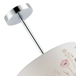 Rackhams Classic Polished Chrome Ceiling Light Fixture to Showcase Lamp Shades - thumbnail 3