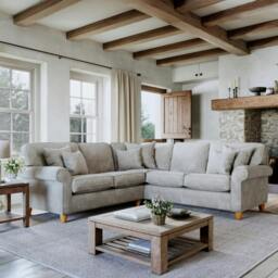 Rackhams Abingdon Large Corner Sofa - Beige - thumbnail 1
