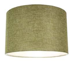 Rackhams Contemporary and Sleek Olive Sage Plain Linen Fabric Drum Lamp Shade 60w Maximum - thumbnail 3