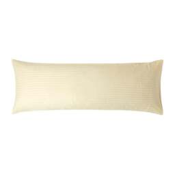 Rackhams Silky 330 TC Egyptian Cotton Satin Stripe Body Pillowcase - Pastel Yellow