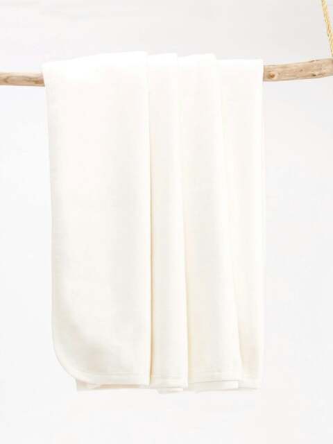 Rackhams Organic Baby Blanket for Sensitive Skin - White Receiving Blanket - image 1