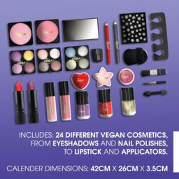 Rackhams Vegan Makeup Advent Calendar - 24 Day Cosmetic Beauty Gift Set - thumbnail 3
