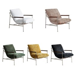 Rackhams Orozco Lounge Chair With Ottoman, Chenille - Others (Contact Us) - thumbnail 1