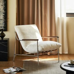 Rackhams Orozco Lounge Chair With Ottoman, Chenille - Others (Contact Us) - thumbnail 3