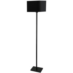 Rackhams Napoli Floor Lamp Matt Black And Gold Hand Made High Quality Metal And Fabric Construction - thumbnail 5