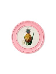 Rackhams c.1843 Pineapple Plant - Round Frame Pink - 70 x 70cm - Pink - Framed Print - thumbnail 2