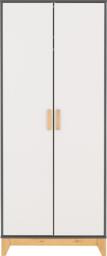 Rackhams Cleveland 2 Door Double Wardrobe - White, Grey, and Oak - thumbnail 2