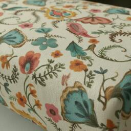 Rackhams Artistic Living Room Pouffe – Long Upholstered Footstool for Stylish Seating & Coffee Table - 19 x 17 Inches (48 x 43cm) - thumbnail 5