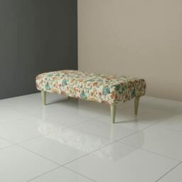Rackhams Artistic Living Room Pouffe – Long Upholstered Footstool for Stylish Seating & Coffee Table - 19 x 17 Inches (48 x 43cm) - thumbnail 2