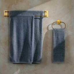 Rackhams Storm Blue Supima Cotton Bath Towel - Single - Single - thumbnail 1
