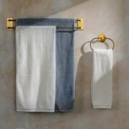 Rackhams Storm Blue Supima Cotton Bath Towel - Single - Single - thumbnail 4