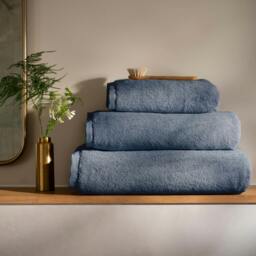 Rackhams Storm Blue Supima Cotton Bath Towel - Single - Single - thumbnail 3