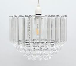 Rackhams Demi Clear And Chrome Easy-Fit Pendant - thumbnail 2
