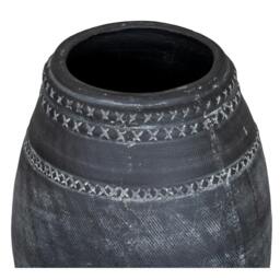 Rackhams Etched Collection Tall Vase - Black - 32cm x 25cm x 25cm - Black - 100% Mixed - thumbnail 2