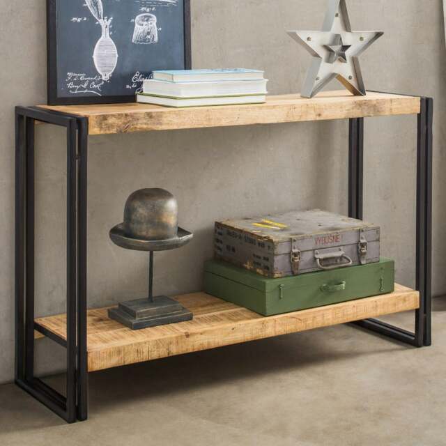 Rackhams Console Table Herica Industrial Vintage - Wood - 1 - 120CM X35 X 76CM  (LXDXH) - image 1