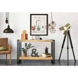 Rackhams Console Table Herica Industrial Vintage - Wood - 1 - 120CM X35 X 76CM  (LXDXH) - thumbnail 6