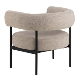 Rackhams Oakfield Lounge Chair in Beige Fabic with Black Legs - 1 - thumbnail 3