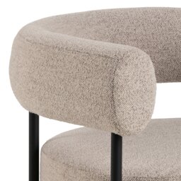 Rackhams Oakfield Lounge Chair in Beige Fabic with Black Legs - 1 - thumbnail 6