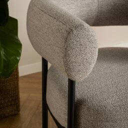 Rackhams Oakfield Lounge Chair in Beige Fabic with Black Legs - 1 - thumbnail 5
