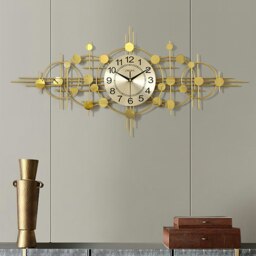 Rackhams Cohen Art Deco Gold Wall Clock, Silent Clock, Horizontal Or Vertical - Vertical 90cm - thumbnail 5