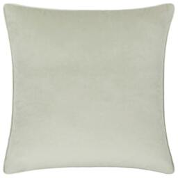 Rackhams Piped Velvet Passion Flower Cushion Cover - Peach/Vine Green - 50cm x 50cm - Peach/Vine Green - 100% Polyester - thumbnail 3