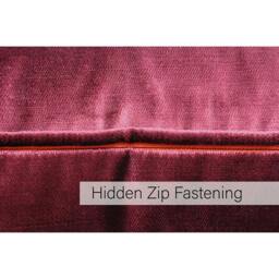 Rackhams Riva Paoletti Luxe Velvet Cushion Cover - Cranberry - 55 x 55cm - Cranberry - 100% Polyester - thumbnail 3